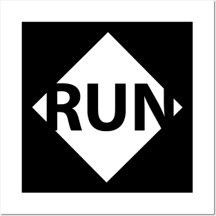 Run (white) Posters and Art